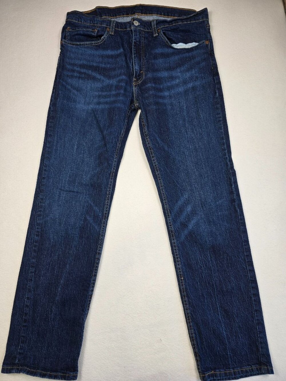 Levis 505 Original Fit Mens Jeans W36 L32 Dark Wash